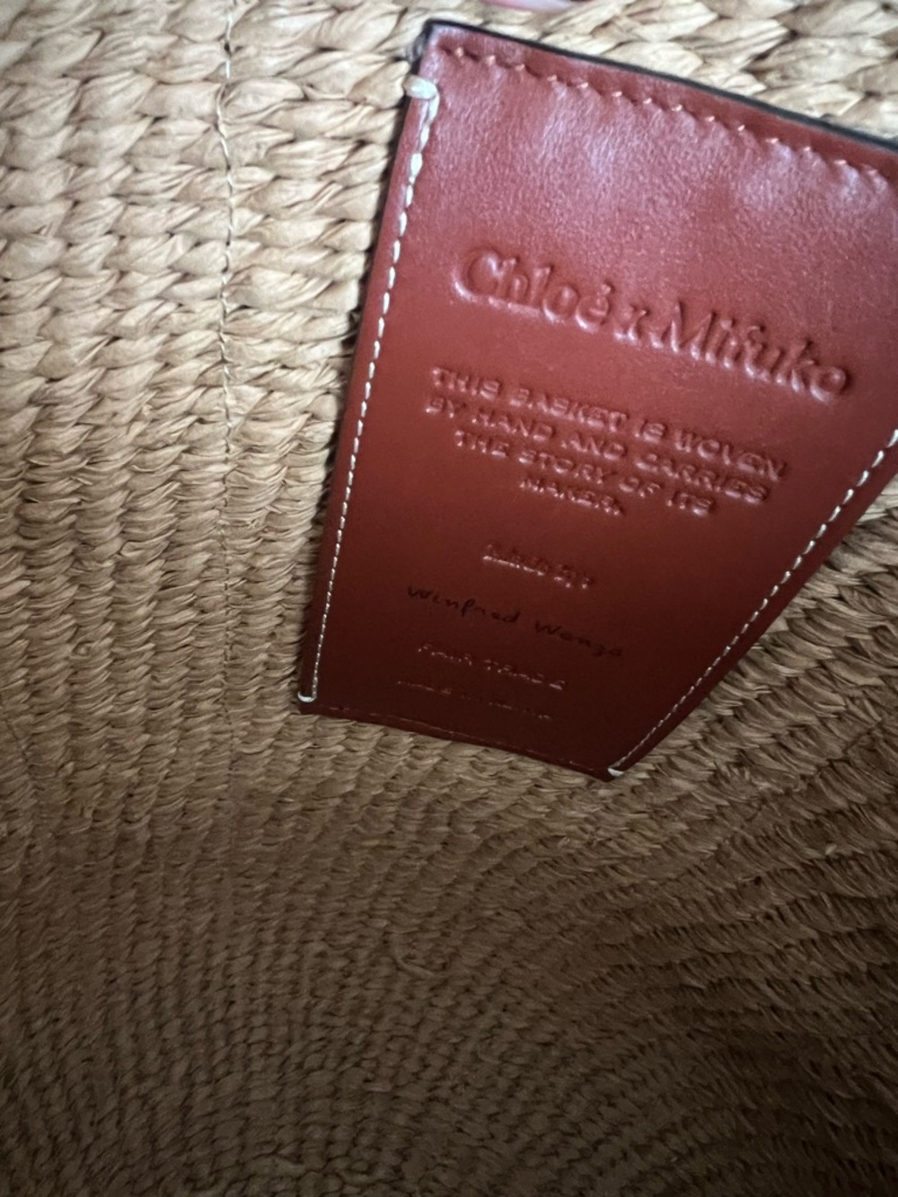Chloe Woody Large Mifuko Basket Bag in Fair Trade Paper - Picture 4 of 11